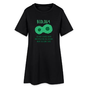 Biologie biologiste science cadeau d'écologie - Robe T-shirt Femme - noir - Devant
