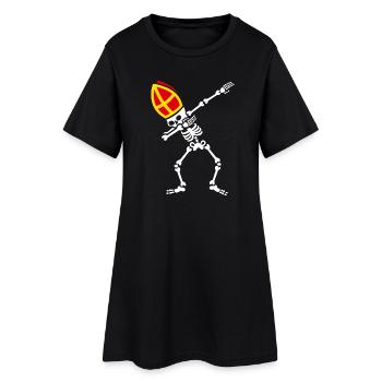 Dab Sinterklaas dab squelette Saint dabbing dabbing - Robe T-shirt Femme - noir - Devant