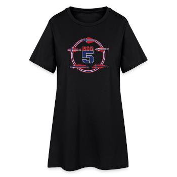 Flétan norvégien Big 5 I, cadeau de pêche - Robe T-shirt Femme - noir - Devant