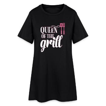 Griller la reine - Robe T-shirt Femme - noir - Devant