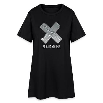 Problem solved (place on black item) - Robe T-shirt Femme - noir - Devant
