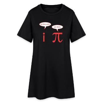 Mathe - Frauen T-Shirt-Kleid - Schwarz - Vorne