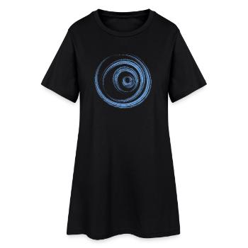 circle - Women’s T-Shirt Dress - black - Front