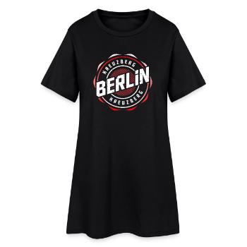 Berlin Kreuzberg - Frauen T-Shirt-Kleid - Schwarz - Vorne