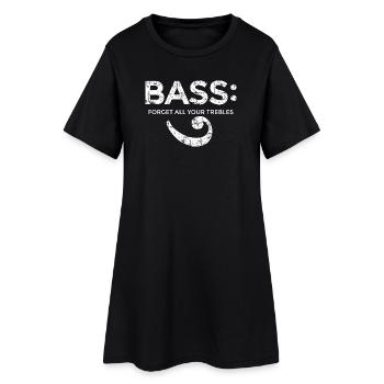 BASS - Forget all your trebles (Vintage/Blanc) - Robe T-shirt Femme - noir - Devant