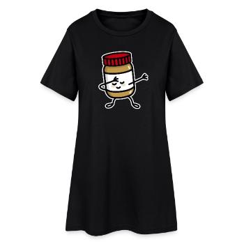 Dab Dabbing peanut butter jar - Robe T-shirt Femme - noir - Devant