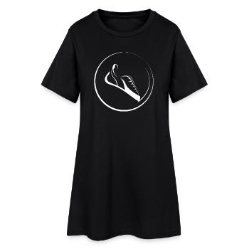 Illustration d’icône de bloc de logo de chaussure d’escalade - Robe T-shirt Femme - noir - Devant