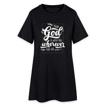 Your God Is With You - Frauen T-Shirt-Kleid - Schwarz - Vorne