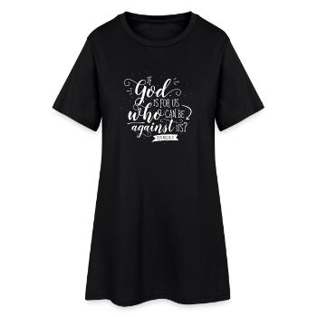 If God Is For Us - Frauen T-Shirt-Kleid - Schwarz - Vorne