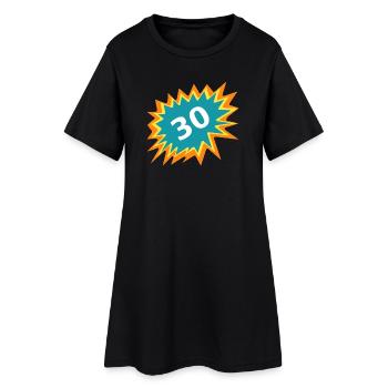 30 bunt, 30. GB, feiern 30, Geschenk 30 - Frauen T-Shirt-Kleid - Schwarz - Vorne