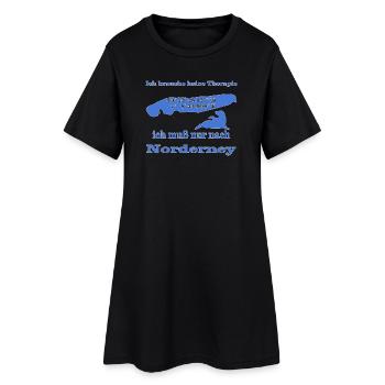Norderney Insel Urlaub - Frauen T-Shirt-Kleid - Schwarz - Vorne