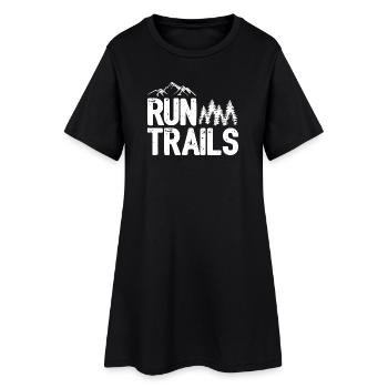 Run Trails - Robe T-shirt Femme - noir - Devant