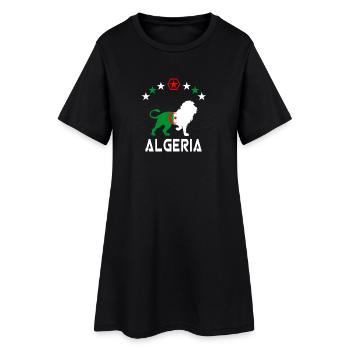 Algérie Lion Drapeau design / Cadeau - Robe T-shirt Femme - noir - Devant