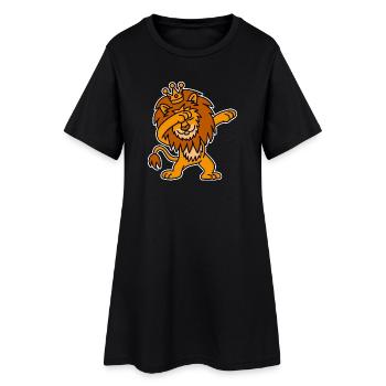 Dabbing Lion néerlandais Jour du roi couronne Roi - Robe T-shirt Femme - noir - Devant