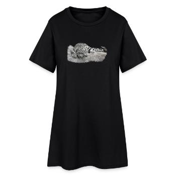 Cadeaux Big Cats Lovers, Snow Leopard Boy - Robe T-shirt Femme - noir - Devant