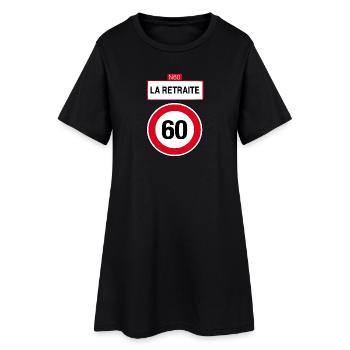 La retraite - Robe T-shirt Femme - noir - Devant