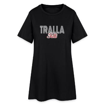 Trallafitti Typisch Ruhrpott Pott Tralla Fitti - Frauen T-Shirt-Kleid - Schwarz - Vorne