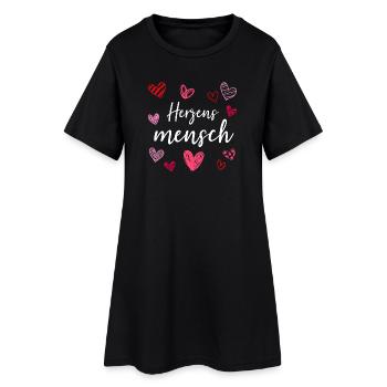 Heart man love heart valentine gift - Women’s T-Shirt Dress - black - Front