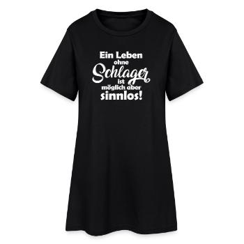 Schlager Musik Fan Party deutsche Musik - Frauen T-Shirt-Kleid - Schwarz - Vorne