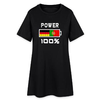 L'Allemagne et le Portugal Power 100% - Robe T-shirt Femme - noir - Devant