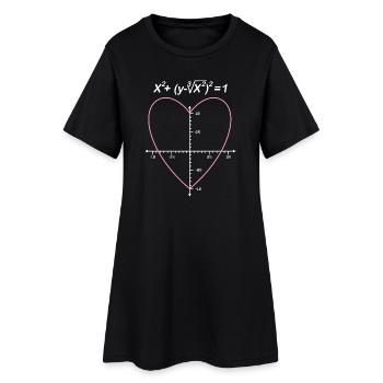 Géométrie des équations cardiaques - Robe T-shirt Femme - noir - Devant