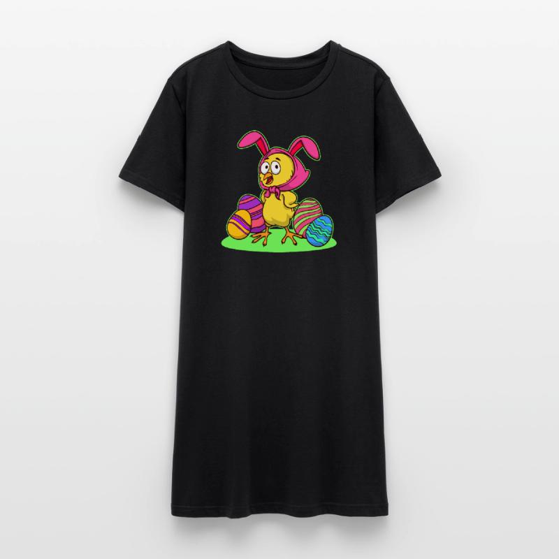 Easter chick chick easter happy easter eggs Women’s T-Shirt Dress