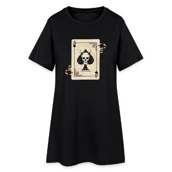 Death Card / Ace Of Spades - Women’s T-Shirt Dress - black - Front