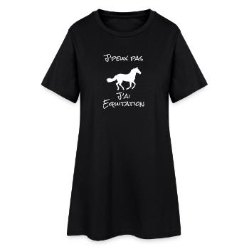 J'peux pas j'ai Equitation - Robe T-shirt Femme - noir - Devant