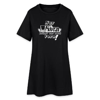 Korn , Party , Nur Korn bringt uns nach vorn(25) - Frauen T-Shirt-Kleid - Schwarz - Vorne