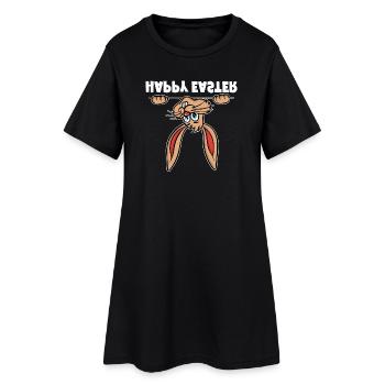 Joyeuses Pâques Lapin de Pâques Lapin de Pâques Hoppelhase - Robe T-shirt Femme - noir - Devant