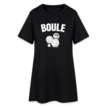Boule boules Jeu Pétanque Boules Sport Tournoi - Robe T-shirt Femme - noir - Devant