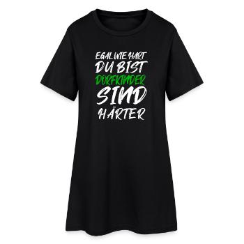 Dorfkinder sind härter – Graffiti Text - Frauen T-Shirt-Kleid - Schwarz - Vorne