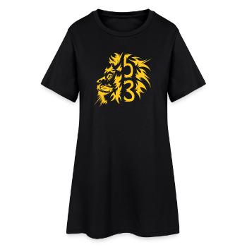Football Animaux Lions de Dresde 53 - Robe T-shirt Femme - noir - Devant