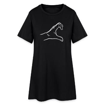 Conception de partenaire de mains d'amour - Robe T-shirt Femme - noir - Devant
