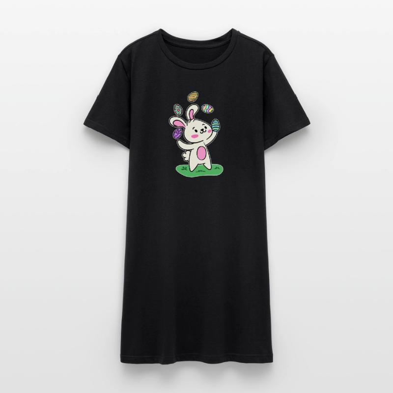 Easter bunny Easter bunny Easter eggs Happy Easter Women’s T-Shirt Dress