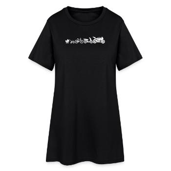 Motorcycle Evolution Motorcycles Development Funny - Robe T-shirt Femme - noir - Devant