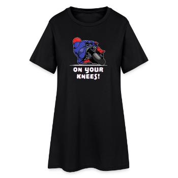 Moto motos de course pilote motard sport automobile - Robe T-shirt Femme - noir - Devant