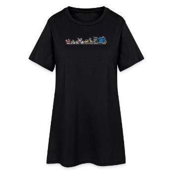 Biker Evolution Motorrad Entwicklung Fortschritt - Frauen T-Shirt-Kleid - Schwarz - Vorne