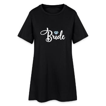 Bride Braut Diamant Hochzeit Heirat Party Geschenk - Frauen T-Shirt-Kleid - Schwarz - Vorne