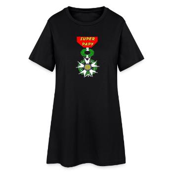 super papy - Robe T-shirt Femme - noir - Devant