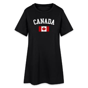 Arc du Canada avec drapeau d’érable - Robe T-shirt Femme - noir - Devant
