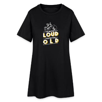 Énonciations drôles moto motos motard drôle - Robe T-shirt Femme - noir - Devant
