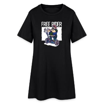 Motos moto liberté indépendance drôle - Robe T-shirt Femme - noir - Devant