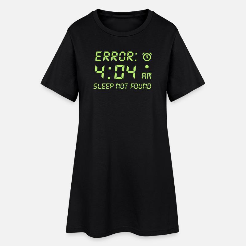 Error 404, sleep not found Programmierer Zocken - Frauen T-Shirt-Kleid - Schwarz