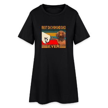 Bester Dackel Dad Ever Funny Cat Daddy Vatertag - Frauen T-Shirt-Kleid - Schwarz - Vorne