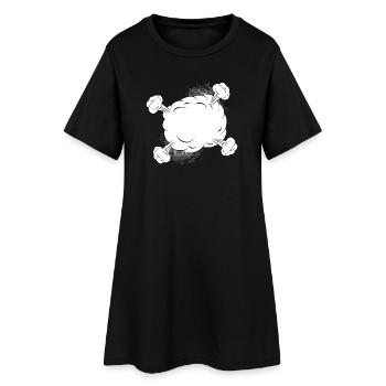 Empty comic fight cloud for your own texts & motifs - Women’s T-Shirt Dress - black - Front