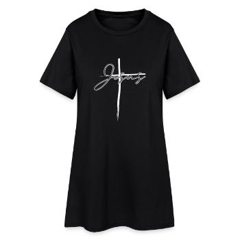 Jésus Christ Christianisme Vintage - Robe T-shirt Femme - noir - Devant