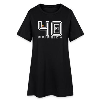 Pfirsich 40 Shirt Lustiger Geburtstag Spruch - Frauen T-Shirt-Kleid - Schwarz - Vorne
