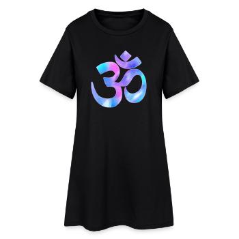 Om - Robe T-shirt Femme - noir - Devant