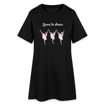 danse ballerine ballerine formation dentelle fille tutu - Robe T-shirt Femme - noir - Devant